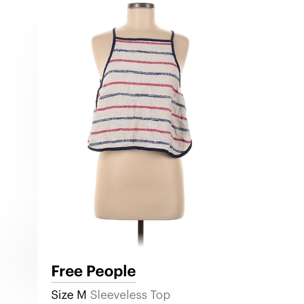 Free People Red White and Blue Tank Top size M
